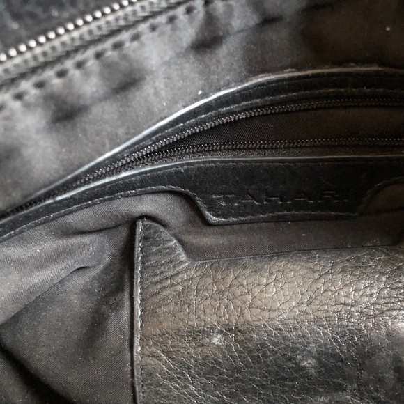 Tahari leather decorative strap shoulder bag - Picture 8 of 8